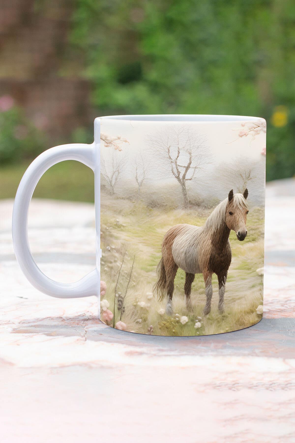 Sevimli Hayvanlar Tavşan No:1 3D Tasarım Görünümlü Baskılı Kupa Bardak Mug