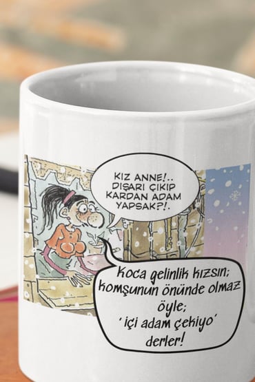 Sıdıka Dizisi Komik Sözler-1 Baskılı Hediyelik Eğlenceli Nostaljik Beyaz Kupa Bardak