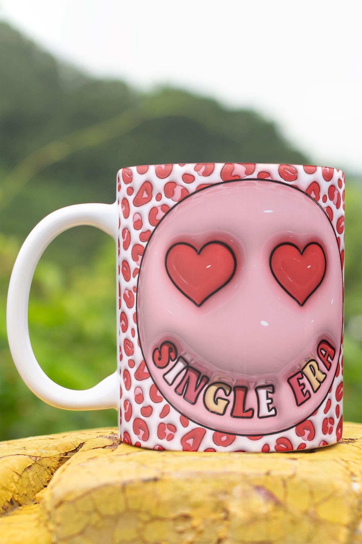 Single Era 3D Tasarım Görünümlü Baskılı Kupa Bardak Mug