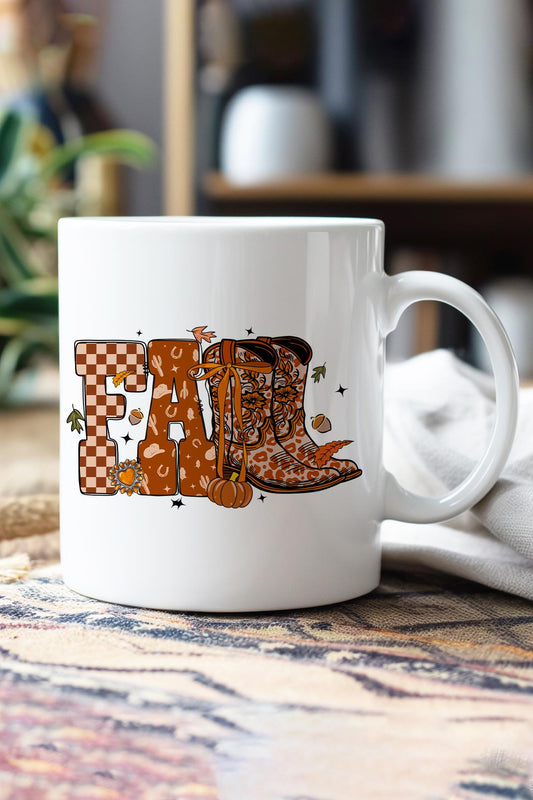 Sonbahar Temalı Fall Baskılı Hediyelik Kupa Bardak