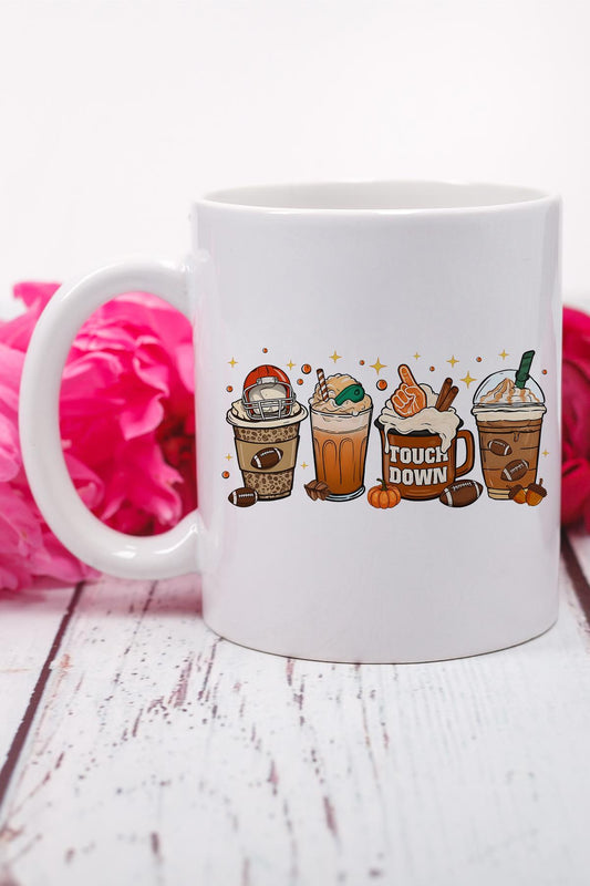 Sonbahar Temalı Kahveler No:8 Baskılı Hediyelik Kupa Bardak