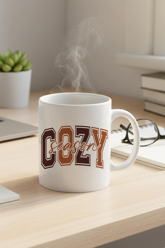 Sonbahar Teması Cozy Season Baskılı Hediyelik Kupa Bardak