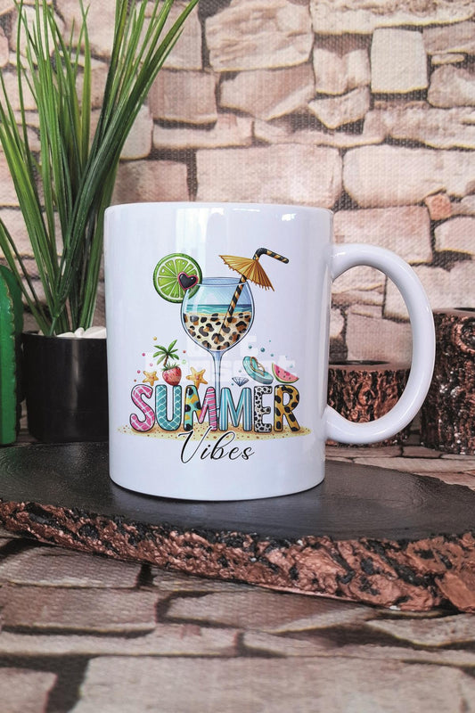 Summer Vibes Baskılı Hediyelik Kupa Bardak
