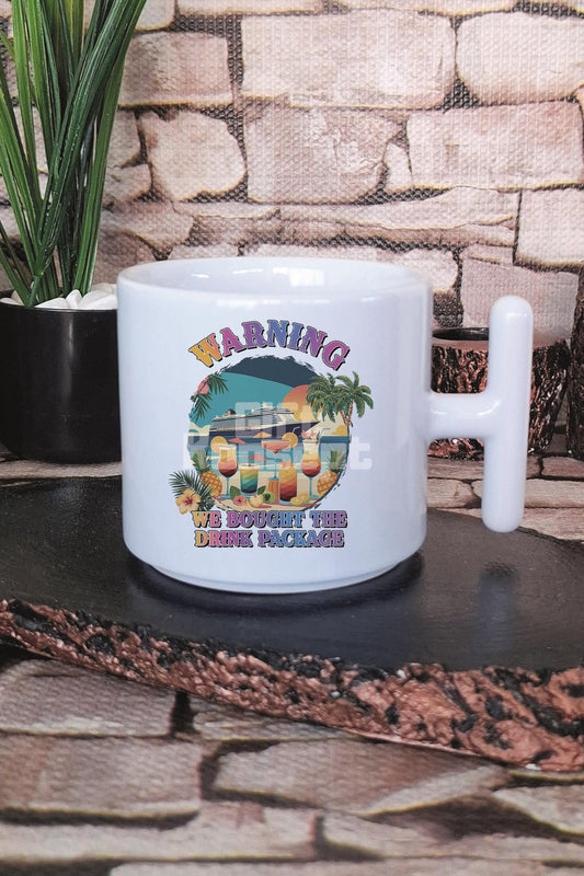 Sunshine And Sweet Tea Baskılı T Kulplu Latte Fincanı Kupa Bardak