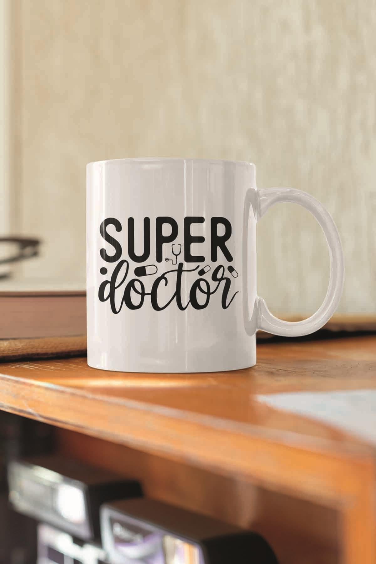 Super Doctor Tıp Bayramı Doktora Baskılı Hediyelik Kupa Bardak