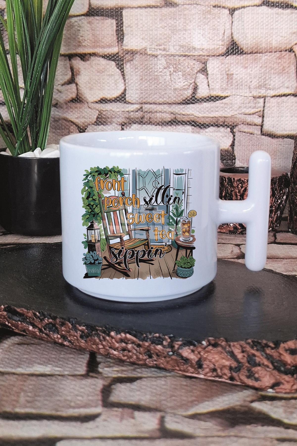 Sweet Summer Karpuz Baskılı T Kulplu Latte Fincanı Kupa Bardak