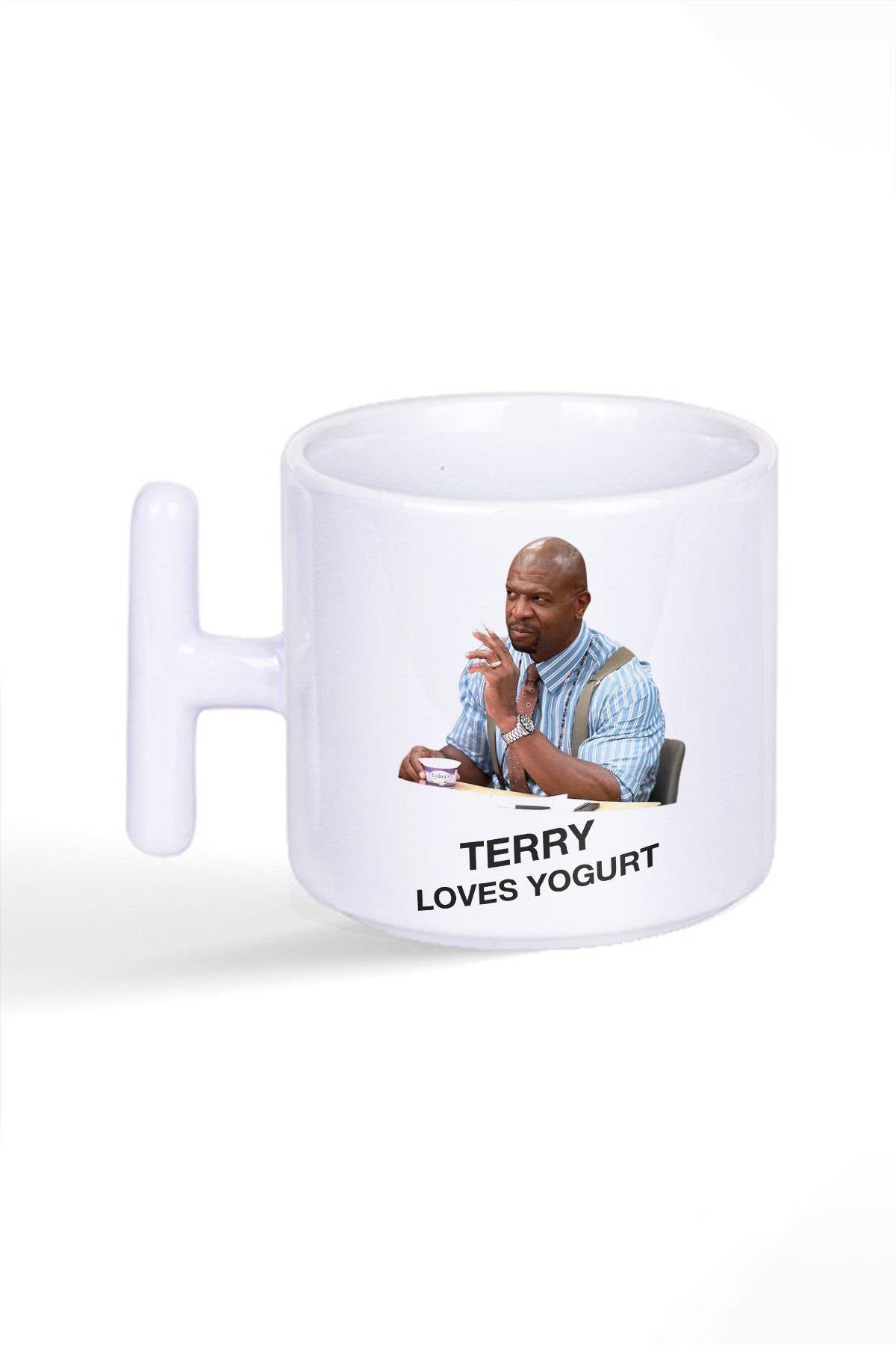 Terry Loves Yogurt Brooklyn Nine Nine Baskılı T Kulplu Latte Fincan Kupa Bardak