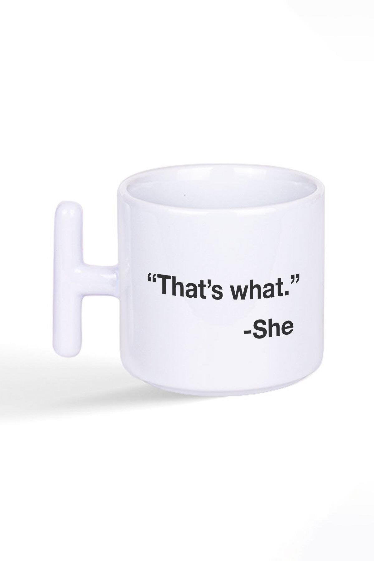 The Office That's What She Said Michael Scott Hediye Baskılı Latte Fincanı T Kulplu Kupa Bardak