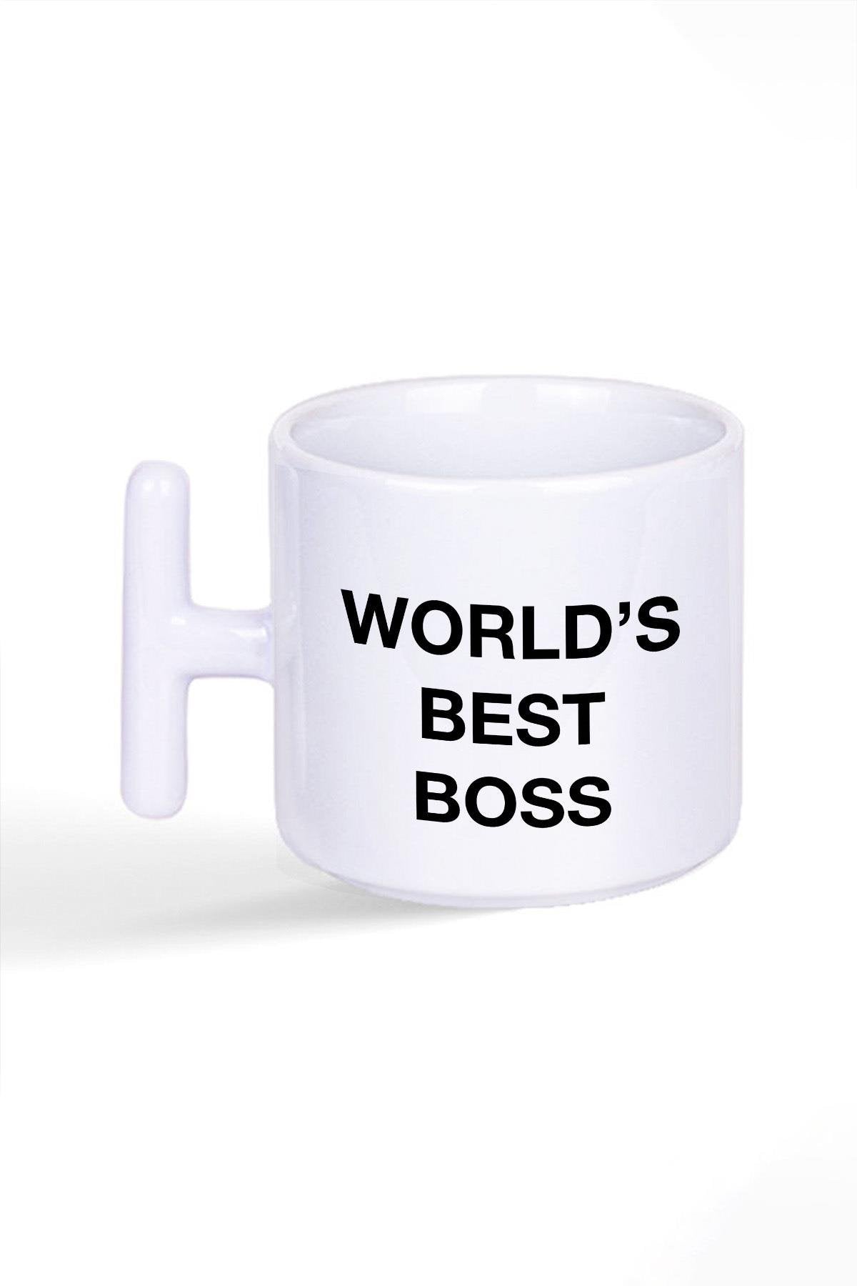The Office Worlds Best Boss Mıchael Scott Baskılı T Kulplu Latte Fincan Kupa Bardak