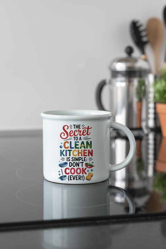 The Secret To Clean Baskılı Enamel Görünümlü Seramik Vintage Kupa Bardak