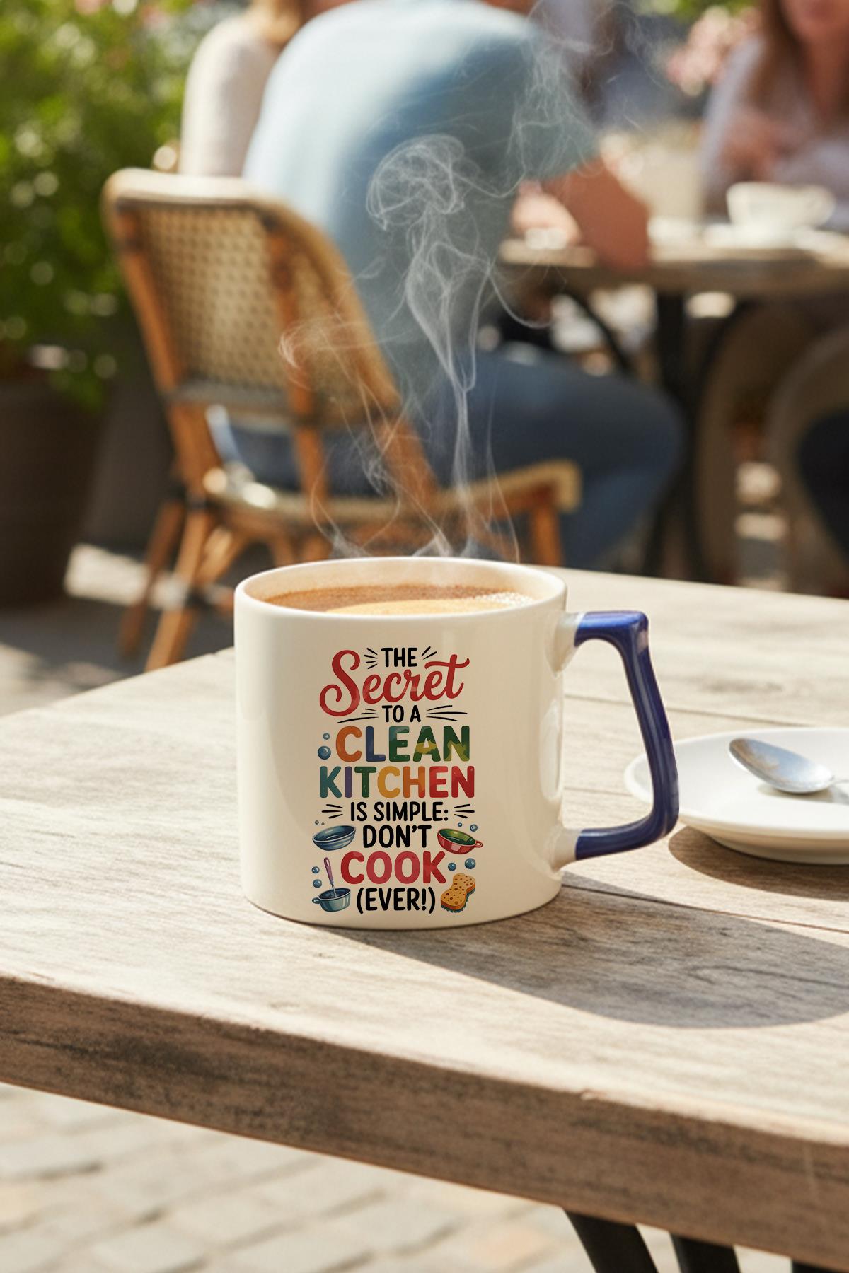 The Secret To Clean Baskılı Lacivert D Kulplu Kupa Bardak