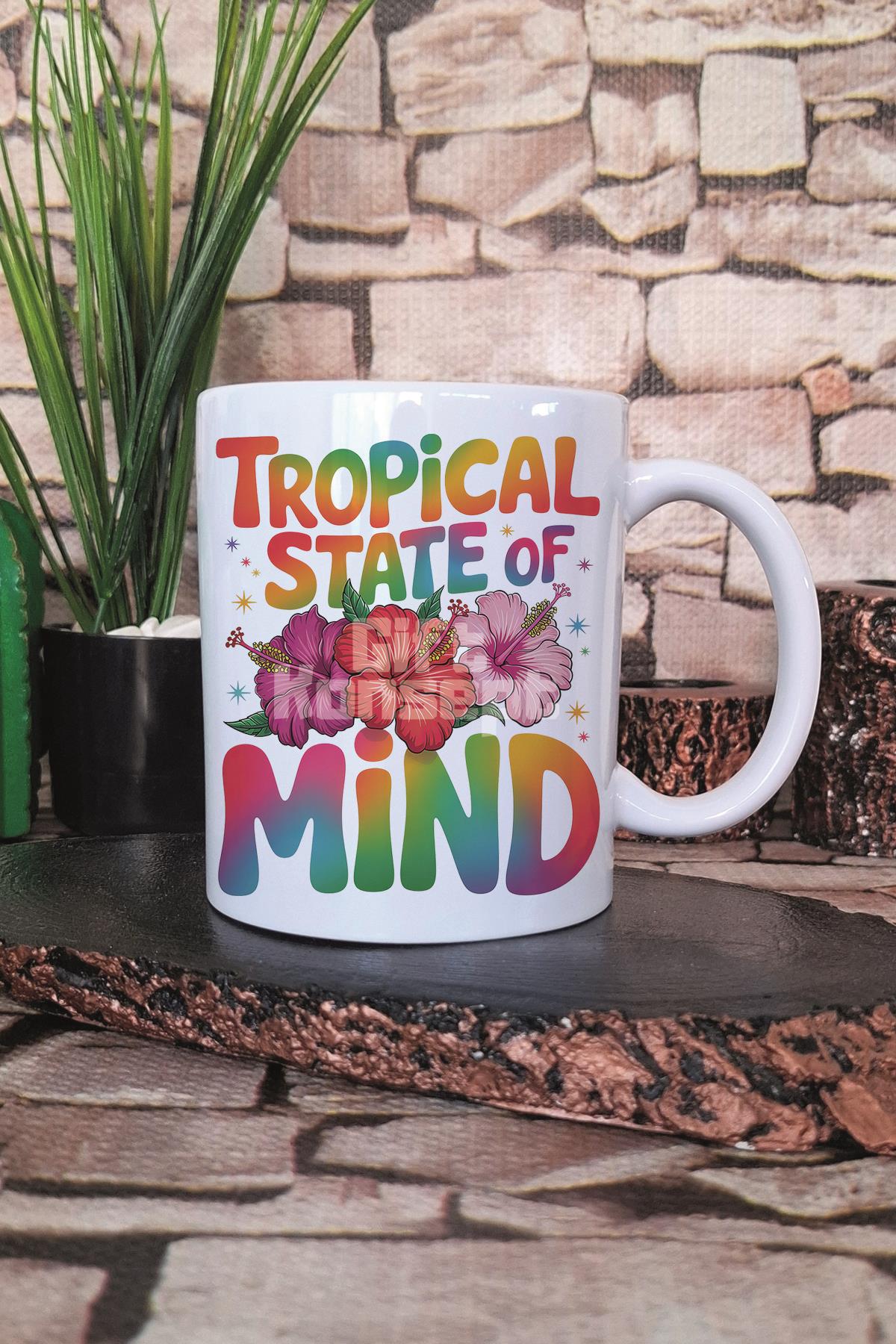 Tropical State Of Mind Baskılı Hediyelik Kupa Bardak