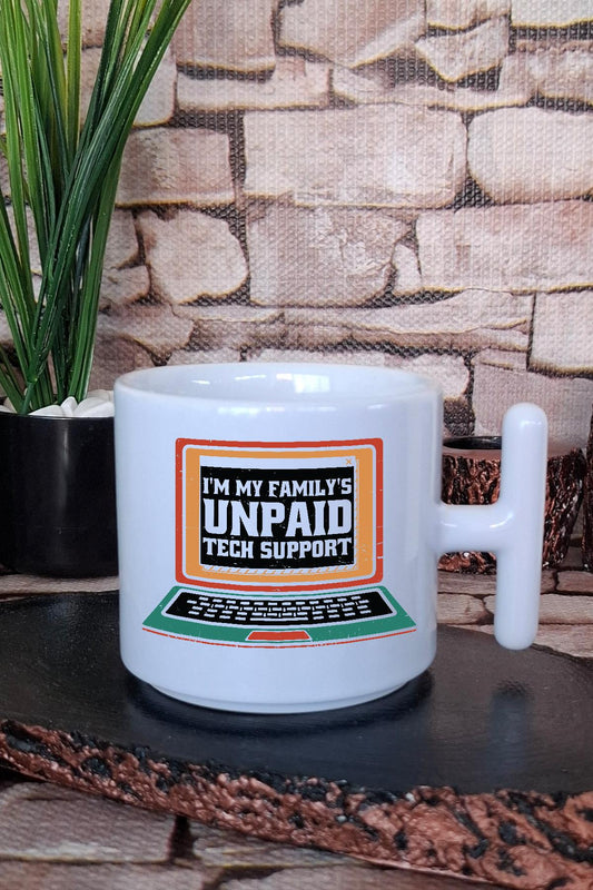 Unpaid Tech Support 2 Baskılı Yazılımcı Hediyelik Baskılı T Kulplu Latte Fincanı Kupa Bardak
