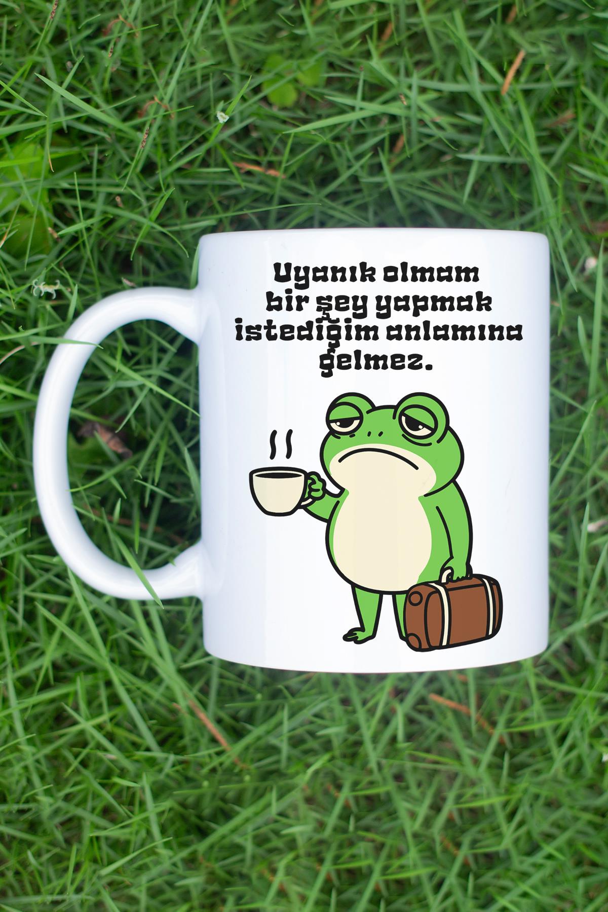 Uyanık Olmam Bir Şey Yapmak İstediğim Anlamına Gelmez Baskılı Komik Hediyelik Kupa Bardak