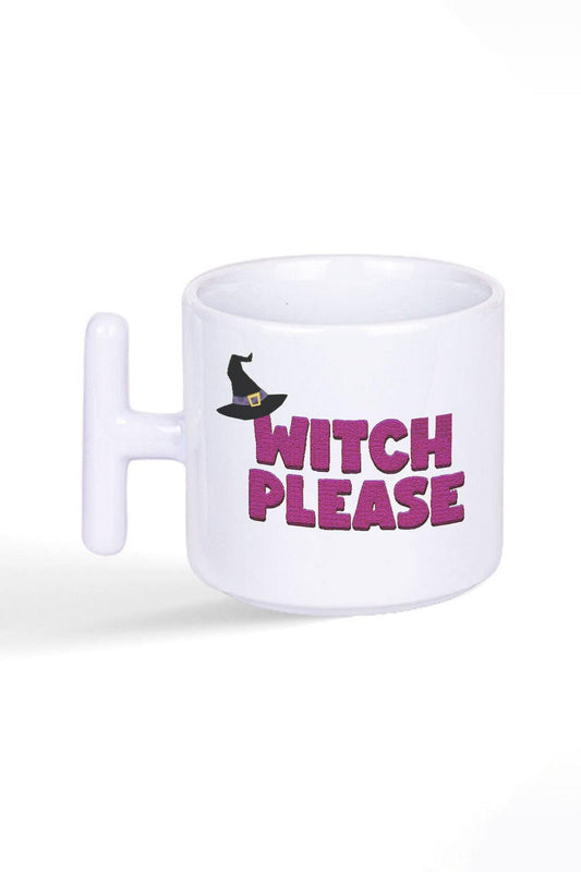 Witch Please Cadılar Günü Baskılı Latte Fincanı T Kulplu Kupa Bardak