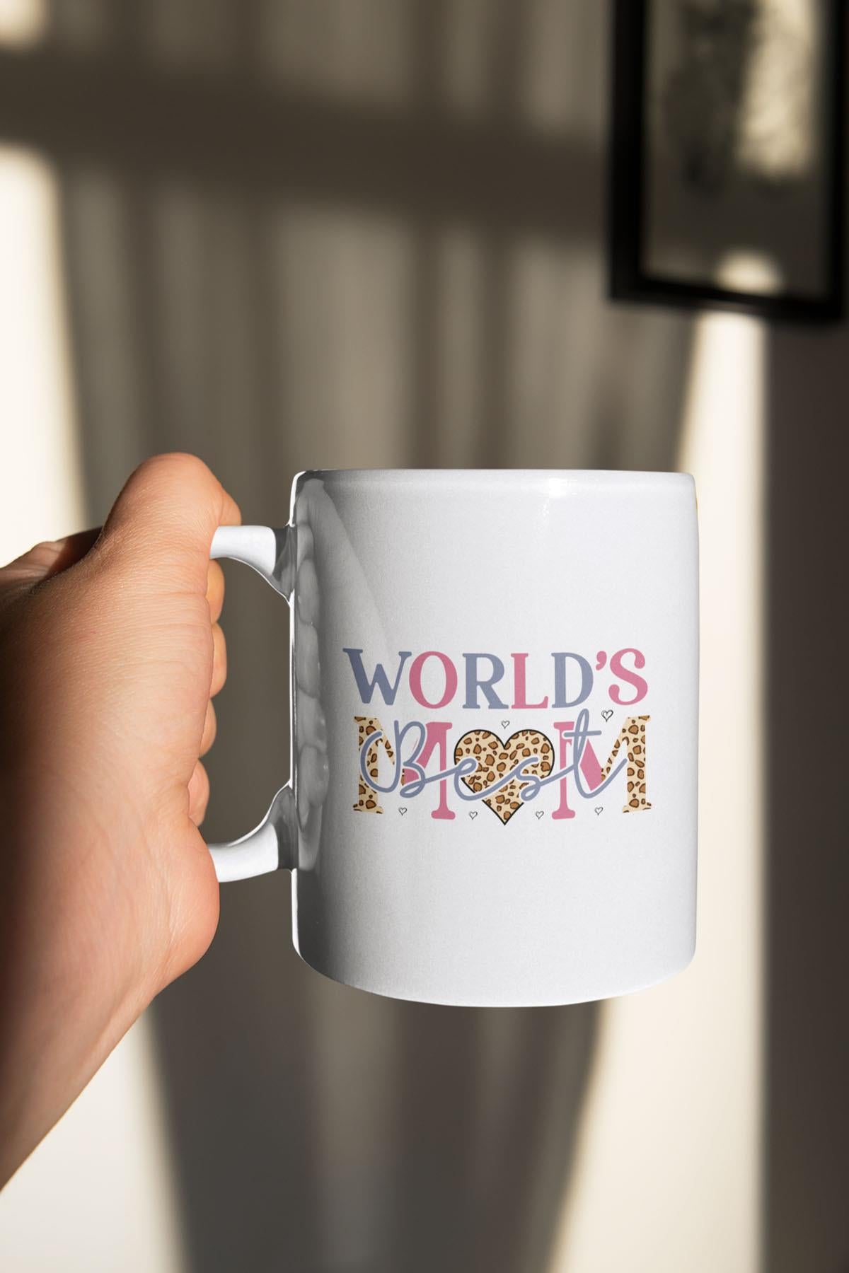 World's Best Mom Baskılı Anneler Günü Doğum Günü Anneye Hediye Kupa Bardak