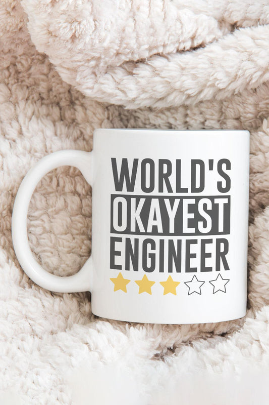 World's Okayest Engineer Sarkastik Komik Hediye Baskılı Kupa Bardak
