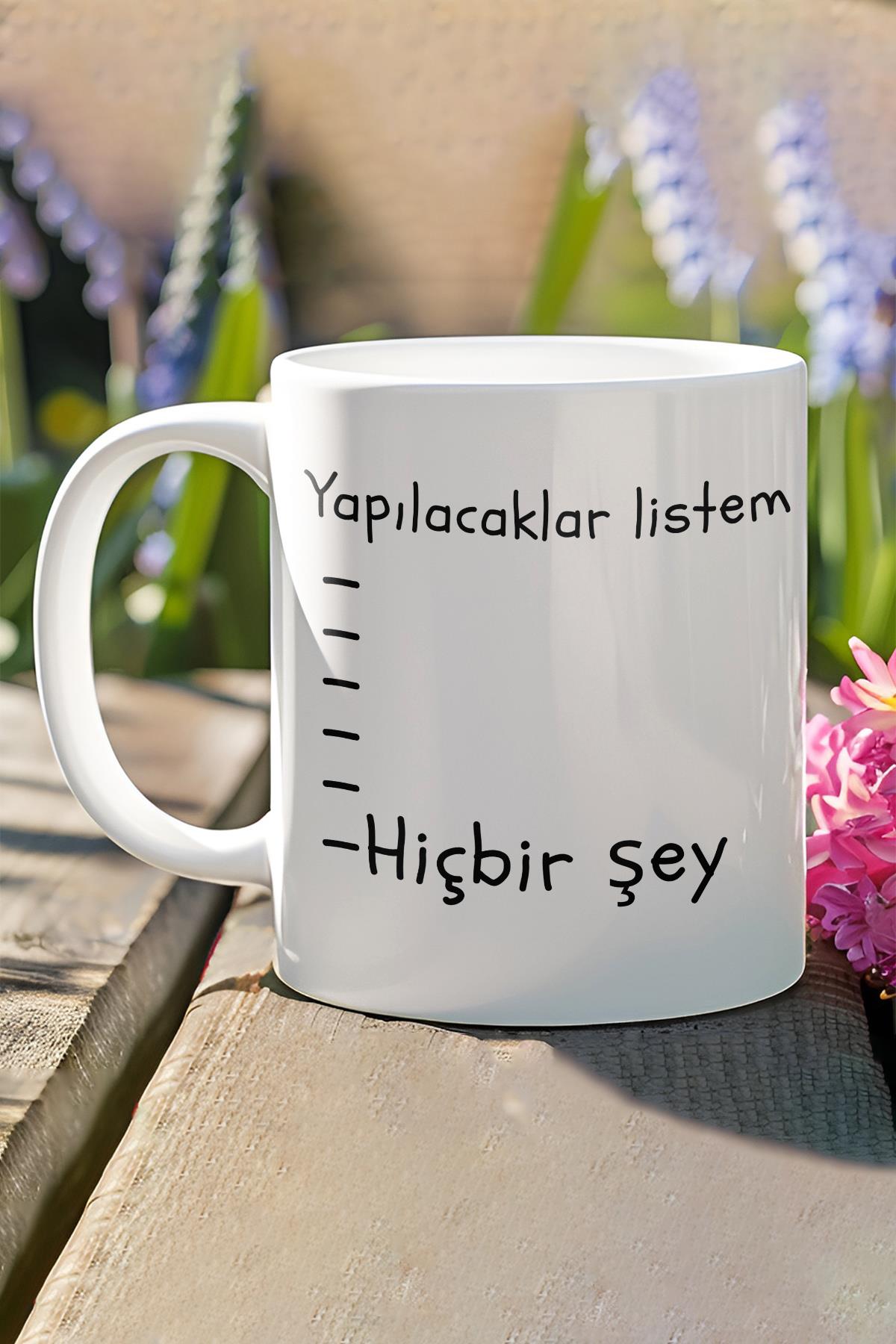 Yapılacaklar Listem Baskılı Komik Hediyelik Kupa Bardak