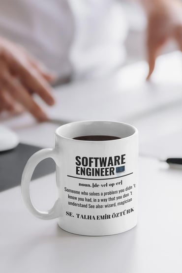 Yazılımcı Mühendis Software Developer Baskılı Kişiselleştirilebilir Eğlenceli Hediyelik Kupa Bardak