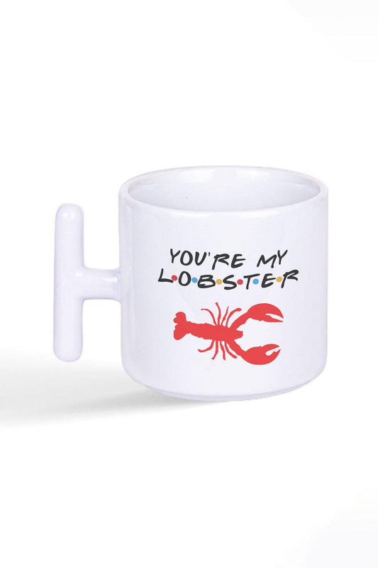 You Are My Lobster Friends Baskılı Latte Fincanı T Kulplu Kupa Bardak